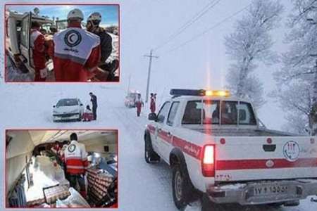 امداد‌رسانی به ۵۳۸ نفر گرفتار شده در برف و کولاک یزد