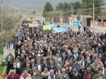 حضور حماسی مردم شهرستان سیروان در راهپیمایی 22بهمن