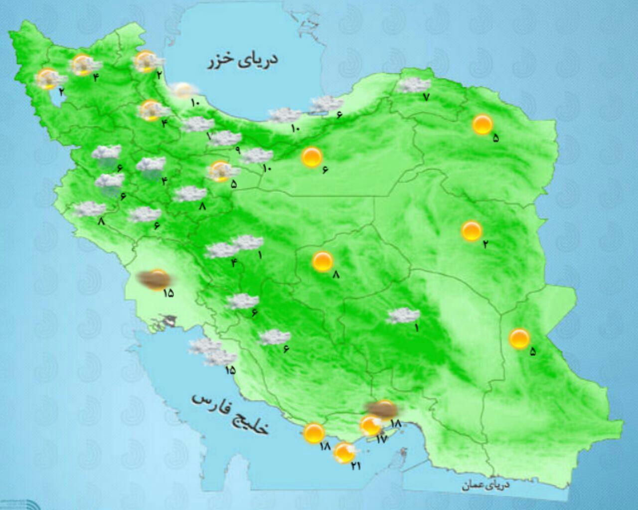 تمامی کشور برف و بارانی می شود + تصاویر هواشناسی