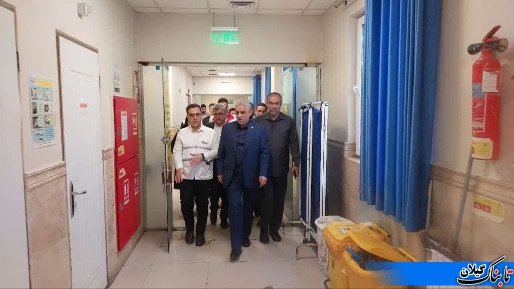 آتش سوزی مهیب در بیمارستان قائم رشت؛ انتقال بیماران توسط هلال احمر