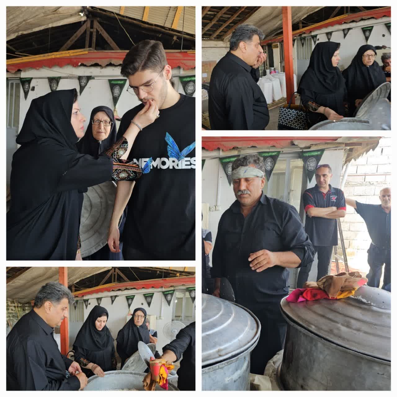گزارش تصویری از مراسم اطعام دهی روزعاشورا حسینی توسط ترمینال مسافربری منوچهرمهدی پور واقع در میدان شهید املاکی لنگرود